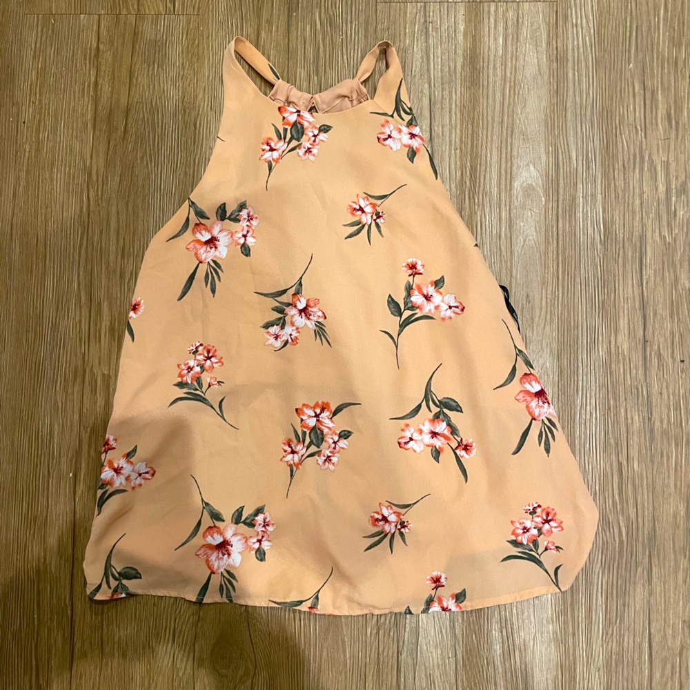 Orange floral tank